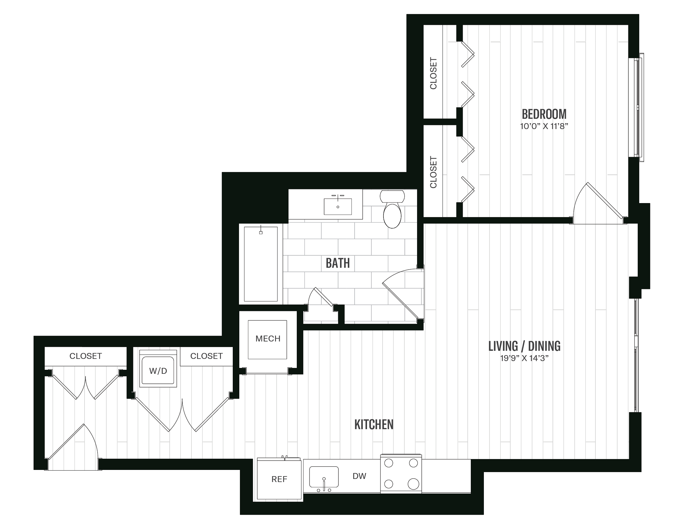 Floorplan image of unit 304